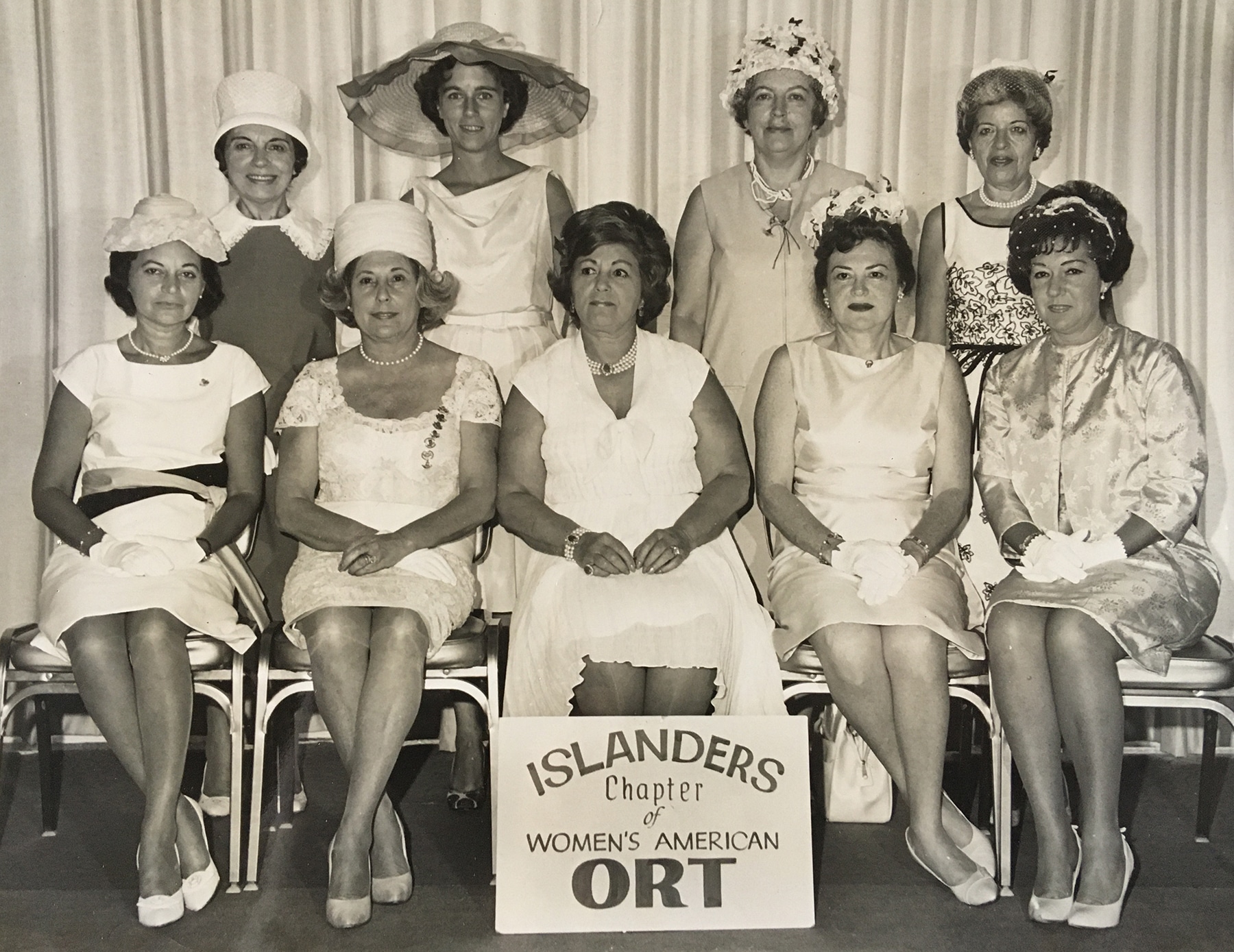 ORT Pins Ladies Elena Kaplan's grandmother, Ruth B. Solomon, is seated far left. She was a member of the Islanders Chapter of North Miami.